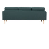 Larvik 3 Seater Sofa - Dark Green, Oak Legs