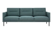 Larvik 3 Seater Sofa - Dark Green, Black Legs