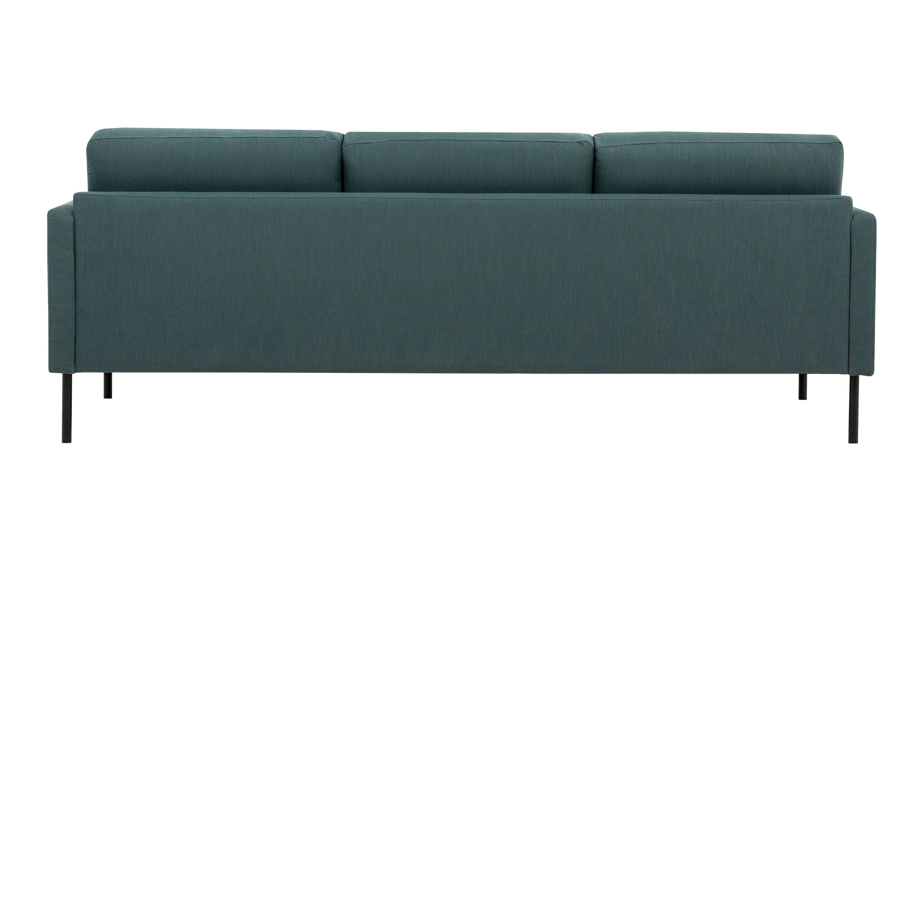 Larvik 3 Seater Sofa - Dark Green, Black Legs