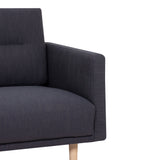 Larvik Chaiselongue Sofa  (LH) -  Anthracite, Oak Legs