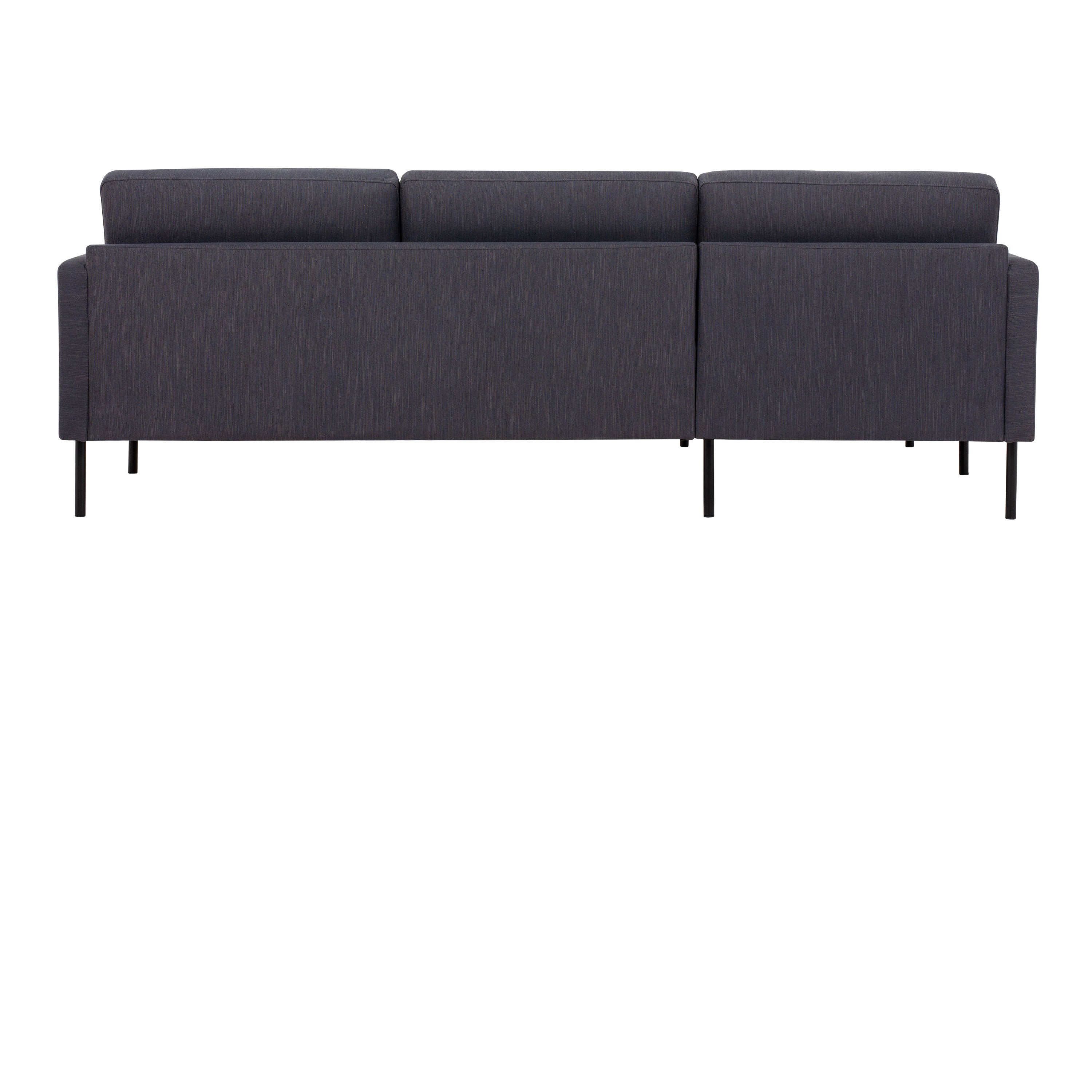 Larvik Chaiselongue Sofa (LH) - Anthracite, Black Legs