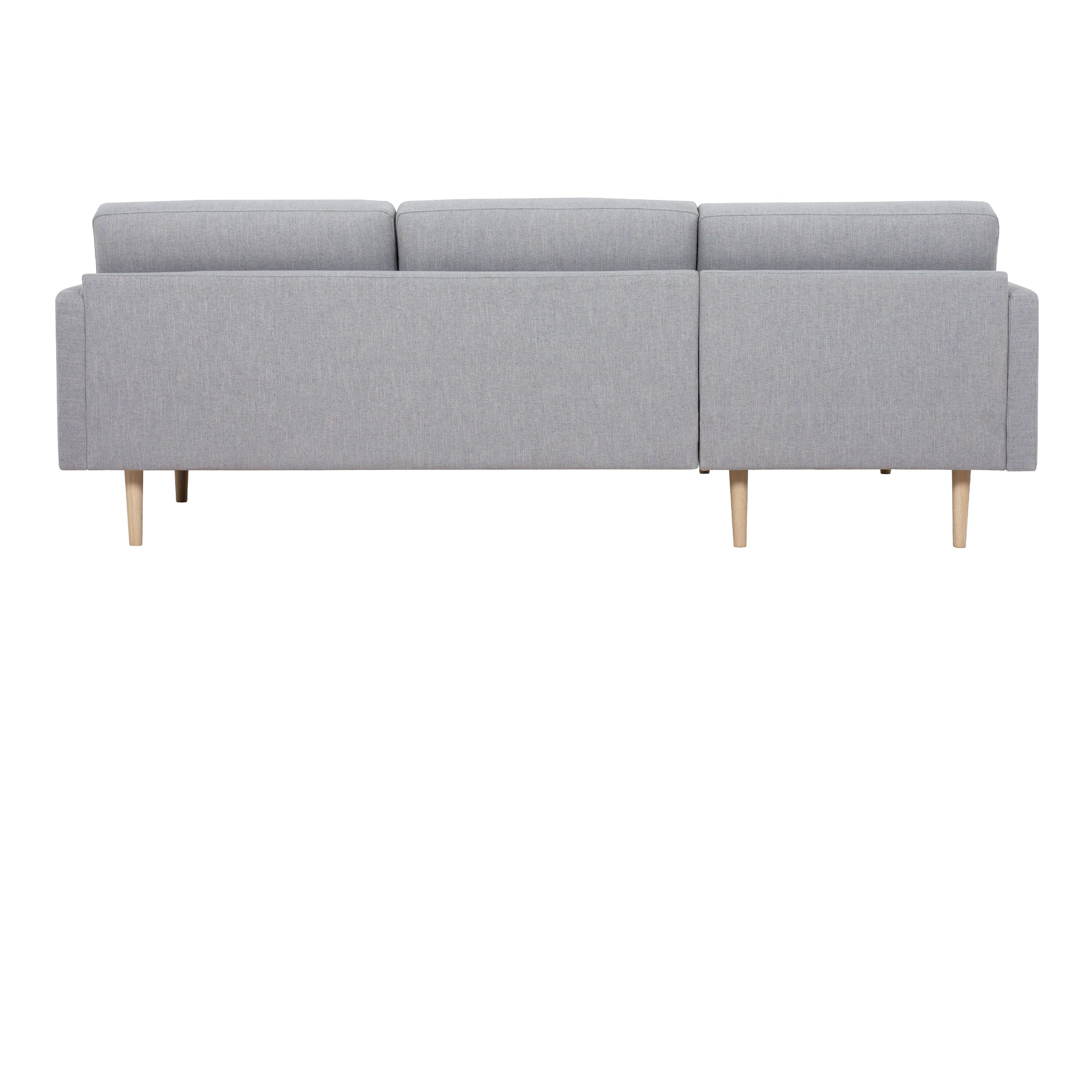 Larvik Chaiselongue Sofa  (LH) - Grey, Oak Legs