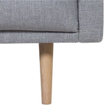 Larvik Chaiselongue Sofa  (LH) - Grey, Oak Legs