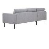 Larvik Chaiselongue Sofa (LH) - Grey, Black Legs