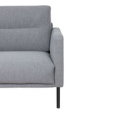 Larvik Chaiselongue Sofa (LH) - Grey, Black Legs