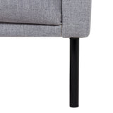 Larvik Chaiselongue Sofa (LH) - Grey, Black Legs