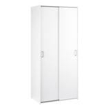 Space Wardrobe 2 Sliding Doors in White 1750