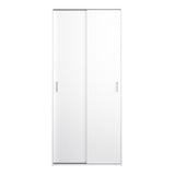 Space Wardrobe 2 Sliding Doors in White 1750