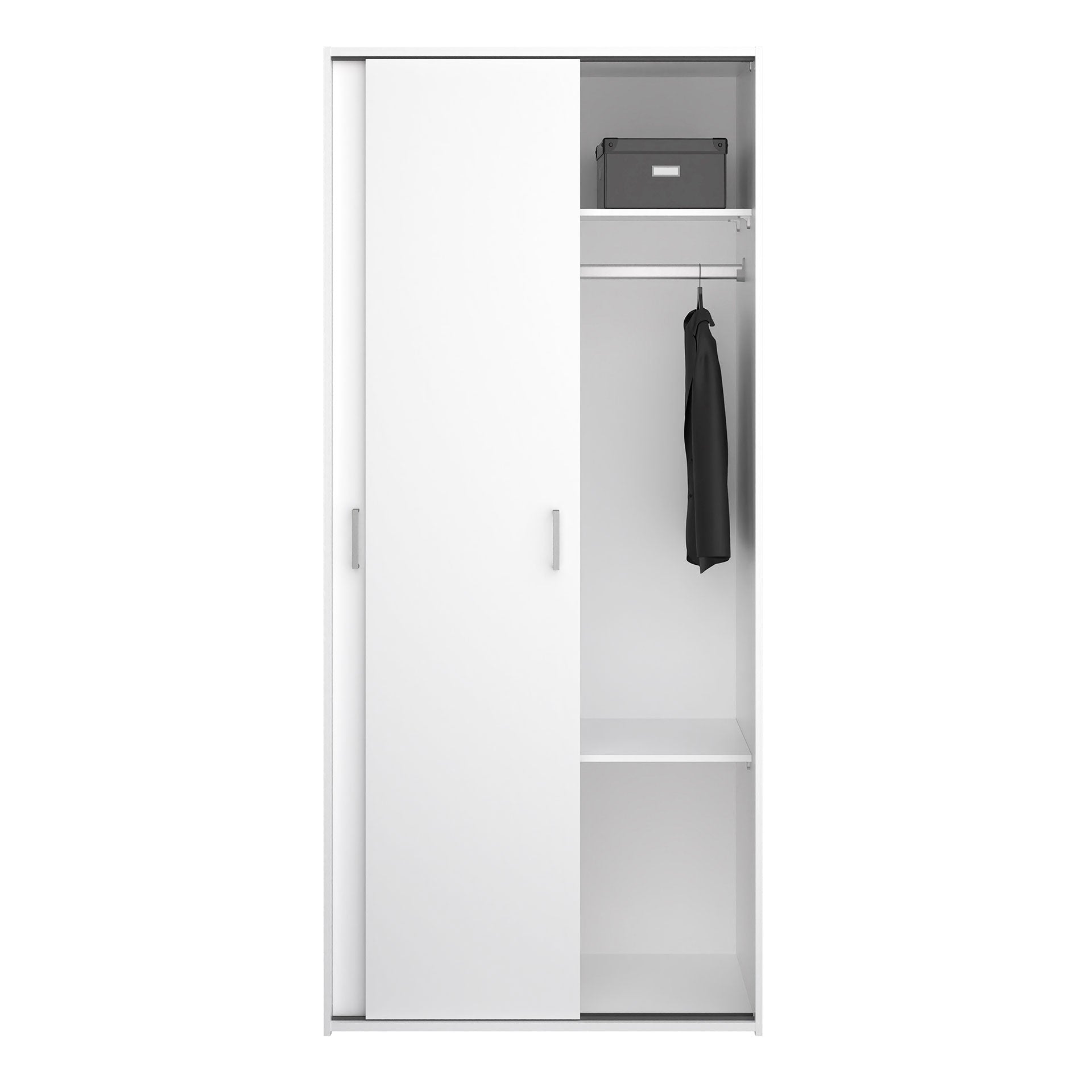 Space Wardrobe 2 Sliding Doors in White 1750