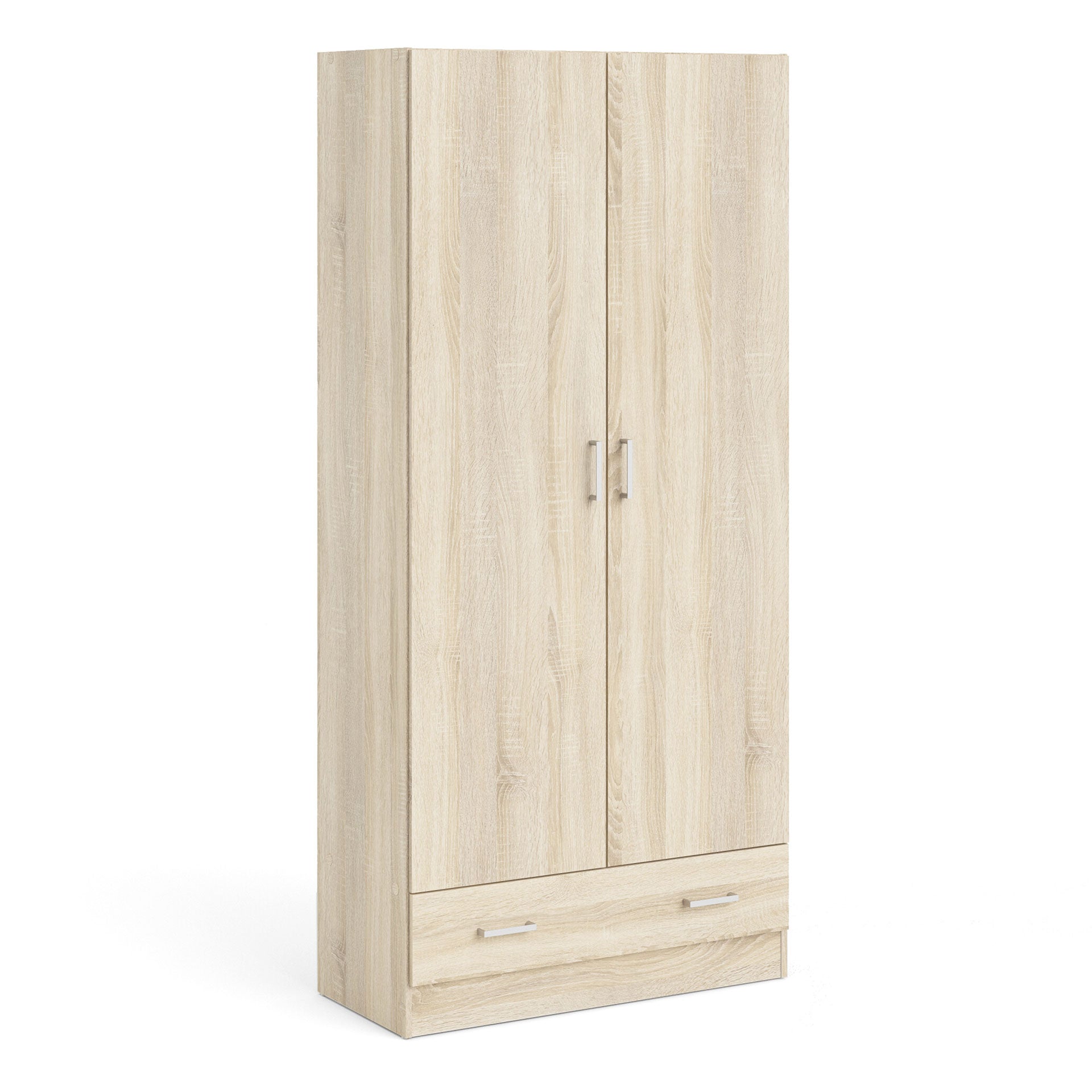 Space Wardrobe with 2 Doors + 1 Drawer in Oak 1750