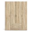 Space Wardrobe 4 Doors 3 Drawers in Oak 2000