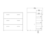 Space Chest of 3 Drawers in White