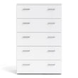 Space Chest of 5 Drawers in White