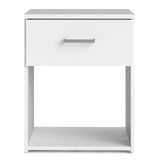 Space Bedside 1 Drawer in White