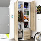 Space Wardrobe 2 Doors 3 Drawers in Oak 2000