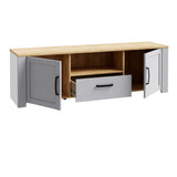 Bohol 2 Door 1 Drawer TV Unit  in Riviera Oak/Grey Oak