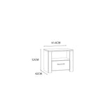 Bohol Bedside Table in Navy/Riviera Oak