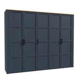 Bohol 5 Door Wardrobe in Navy/Riviera Oak