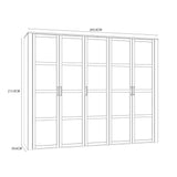Bohol 5 Door Wardrobe in White/Riviera Oak
