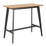 Roxby Bar Table in Oak and Black