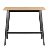 Roxby Bar Table in Oak and Black
