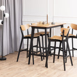 Roxby Bar Table in Oak and Black