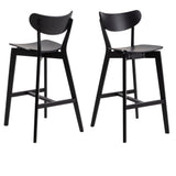 Roxby Bar Stool in Black Set of 2
