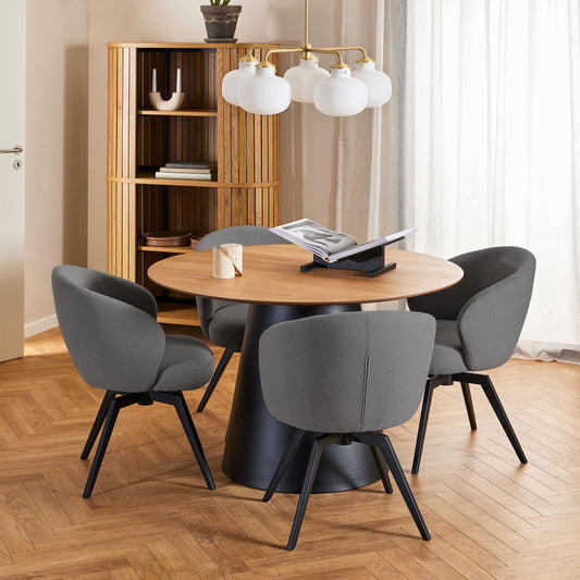 Darlene Grey Swivel Dining Chair