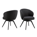 Darlene Black Swivel Dining Chair