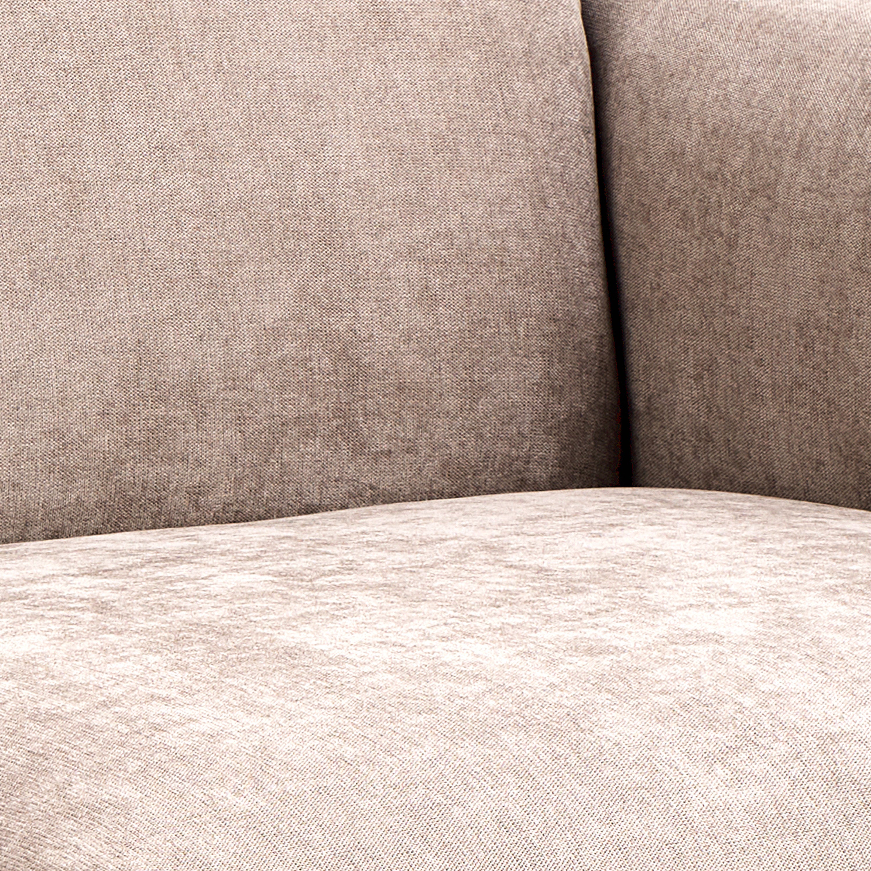 Westham 2 Seater Sofa in Fay Beige 05 Fabric, Base in Matt Oak