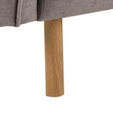 Westham 3 Seater Sofa in Fay Fabric Dusty Brown 21 Fabric, Base in Matt Oak