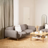 Westham 3 Seater Sofa in Fay Fabric Dusty Brown 21 Fabric, Base in Matt Oak