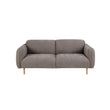 Westham 2 Seater Sofa in Fay Fabric Dusty Brown 21 Fabric, Base in Matt Oak