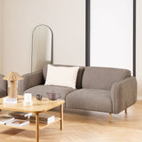 Westham 2 Seater Sofa in Fay Fabric Dusty Brown 21 Fabric, Base in Matt Oak