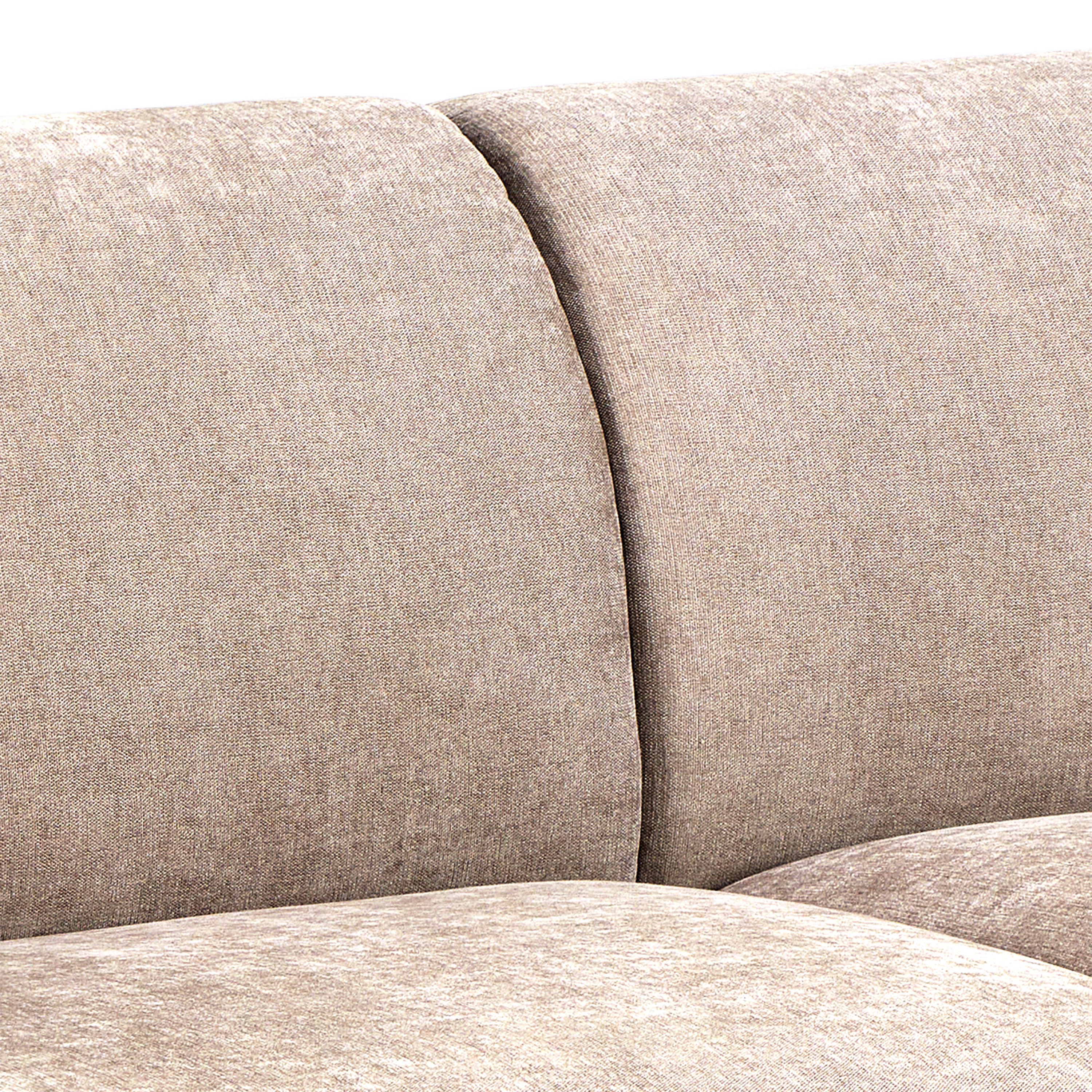 Westham 3 Seater Sofa in Fay Beige 05 Fabric, Base in Matt Oak