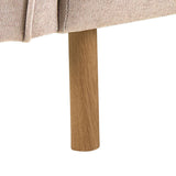 Westham 3 Seater Sofa in Fay Beige 05 Fabric, Base in Matt Oak