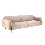 Westham 3 Seater Sofa in Fay Beige 05 Fabric, Base in Matt Oak