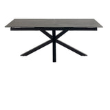 Heaven Extendable Dining Table with Ceramic Black Top 200cm