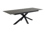 Heaven Extendable Dining Table with Ceramic Black Top 200cm