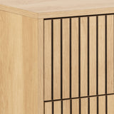 Albany Chest of 3 Drawers in Oak/Black Legs