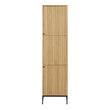 Albany Wardrobe 2 Doors in Oak/Black Legs