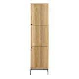 Albany Wardrobe 2 Doors in Oak/Black Legs