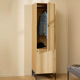 Albany Wardrobe 2 Doors in Oak/Black Legs