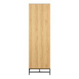 Albany Wardrobe 4 Doors in Black/Oak