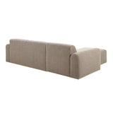 Midfield 2 Seater Chaiselongue Sofa LHF (Reversible Module) in Beige Cona Boucle 1 Fabric, Base in Matt Black