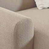 Midfield 2 Seater Chaiselongue Sofa LHF (Reversible Module) in Beige Cona Boucle 1 Fabric, Base in Matt Black