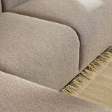 Midfield 2 Seater Chaiselongue Sofa LHF (Reversible Module) in Beige Cona Boucle 1 Fabric, Base in Matt Black