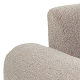 Midfield 2 Seater Chaiselongue Sofa LHF (Reversible Module) in Beige Cona Boucle 1 Fabric, Base in Matt Black