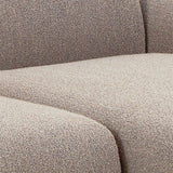 Midfield 2 Seater Chaiselongue Sofa RHF (Reversible Module) in Beige Cona Boucle 1 Fabric, Base in Matt Black