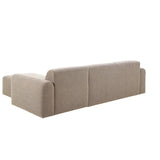 Midfield 2 Seater Chaiselongue Sofa RHF (Reversible Module) in Beige Cona Boucle 1 Fabric, Base in Matt Black